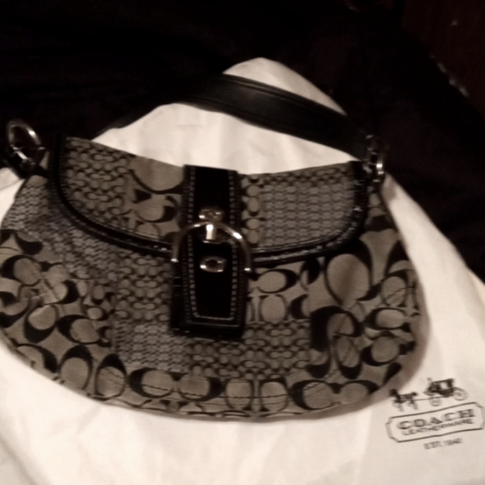Coach Soho flap black/grey